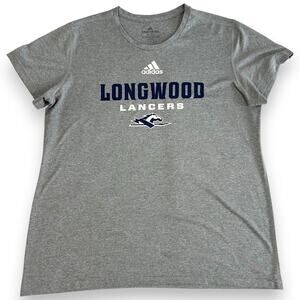 Longwood Womens XL Adidas Tee Lancers Heather Gray 100% Polyester
